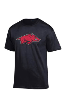 Arkansas Razorbacks Black Big Logo Short Sleeve T Shirt