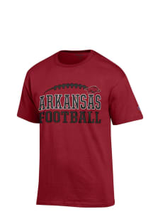 Arkansas Razorbacks Cardinal Football Short Sleeve T Shirt