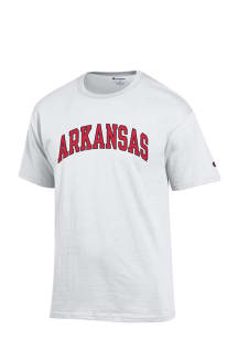 Arkansas Razorbacks White Plain Arch Short Sleeve T Shirt
