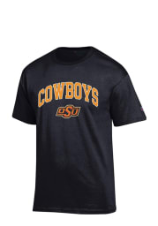 Oklahoma State Cowboys Black Arch Mascot Short Sleeve T Shirt