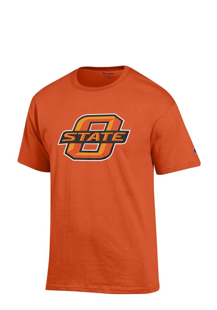 Champion Oklahoma State Cowboys ORANGE Big Logo Short Sleeve T Shirt