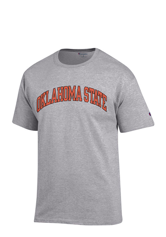 Oklahoma State Cowboys Grey Plain Arch Short Sleeve T Shirt