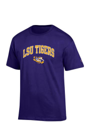 LSU Tigers Purple Arch Mascot Short Sleeve T Shirt