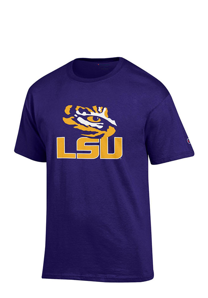LSU Tigers Purple Big Logo Short Sleeve T Shirt