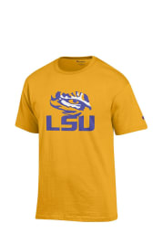 LSU Tigers Gold Big Logo Short Sleeve T Shirt