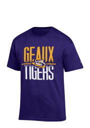 LSU Tigers Purple Slogan Short Sleeve T Shirt