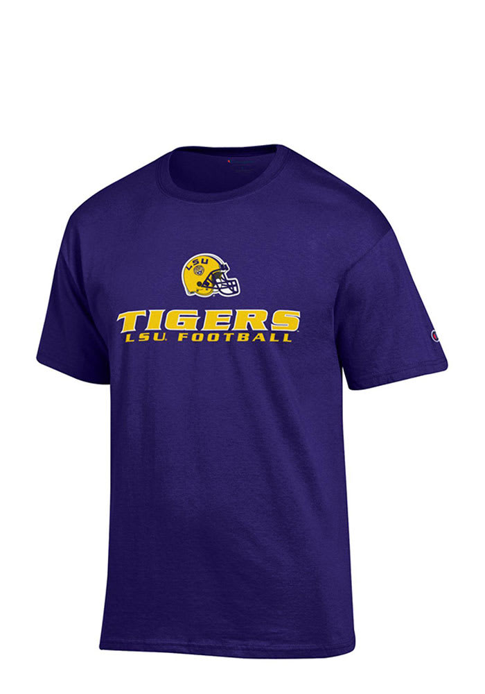 LSU Tigers Purple Football Short Sleeve T Shirt