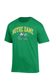 Champion Notre Dame Fighting Irish Green Arch Mascot Short Sleeve T Shirt