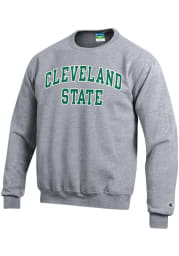 Champion Cleveland State Vikings Mens Grey Fleece Long Sleeve Crew Sweatshirt