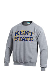 Champion Kent State Golden Flashes Mens Grey Fleece Long Sleeve Crew Sweatshirt