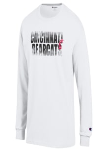 Champion Cincinnati Bearcats White Bright Lights Long Sleeve T Shirt