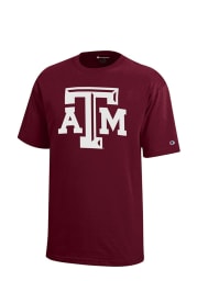 Texas A&M Aggies Youth Maroon Logo Short Sleeve T-Shirt