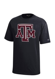 Texas A&M Aggies Youth Black Logo Short Sleeve T-Shirt