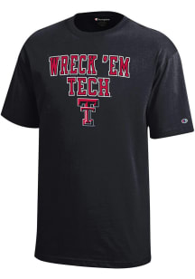 Texas Tech Red Raiders Youth Black Wreck Em Short Sleeve T-Shirt