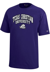 TCU Horned Frogs Youth Purple Arch Mascot Short Sleeve T-Shirt