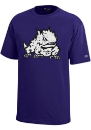 TCU Horned Frogs Youth Purple Logo Short Sleeve T-Shirt
