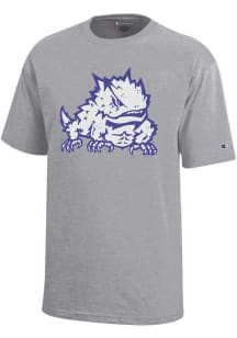 TCU Horned Frogs Youth Grey Logo Short Sleeve T-Shirt