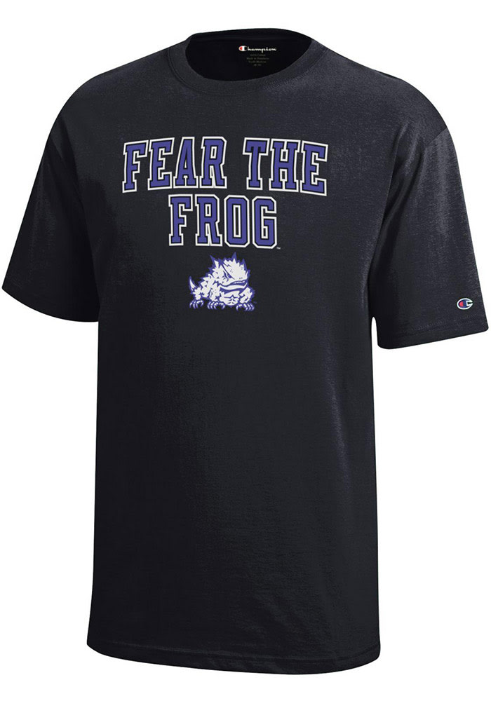TCU Horned Frogs Youth Black Fear the Frog Short Sleeve T-Shirt