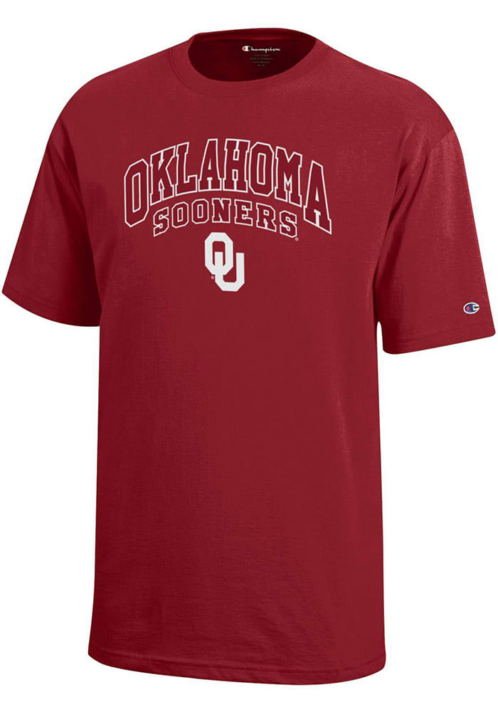 Champion Oklahoma Sooners Youth Crimson Arch Mascot Short Sleeve T-Shirt