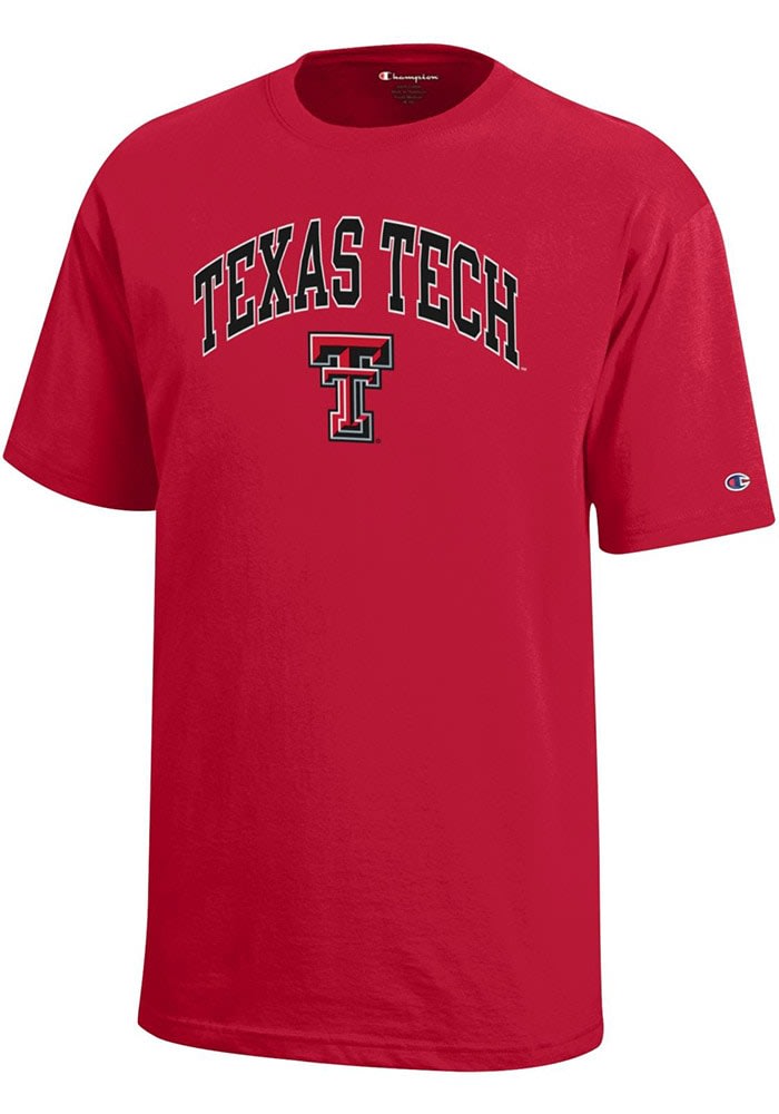 Texas Tech Red Raiders Youth Red Arch Mascot Short Sleeve Tee