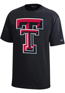 Texas Tech Red Raiders Youth Black Logo Short Sleeve T-Shirt