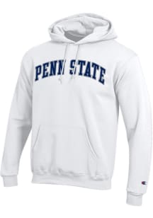 Mens Penn State Nittany Lions White Champion Fleece Hooded Sweatshirt
