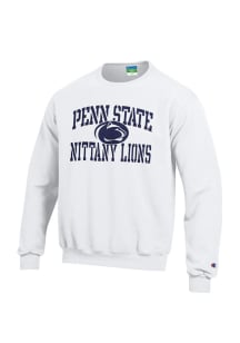Champion Penn State Nittany Lions Mens White Fleece Long Sleeve Crew Sweatshirt