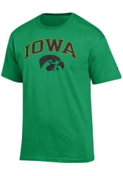 Champion Iowa Hawkeyes Green Arch Mascot Short Sleeve T Shirt