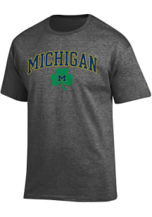 Champion Michigan Wolverines Grey Arch Mascot Short Sleeve T Shirt