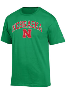 Champion Nebraska Cornhuskers Green Arch Mascot Short Sleeve T Shirt