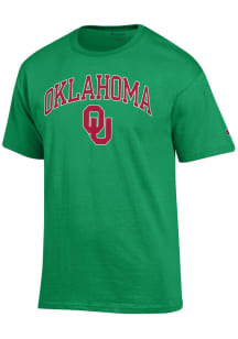 Champion Oklahoma Sooners Green Arch Mascot Short Sleeve T Shirt