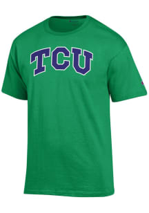 Champion TCU Horned Frogs Green Arch Mascot Short Sleeve T Shirt