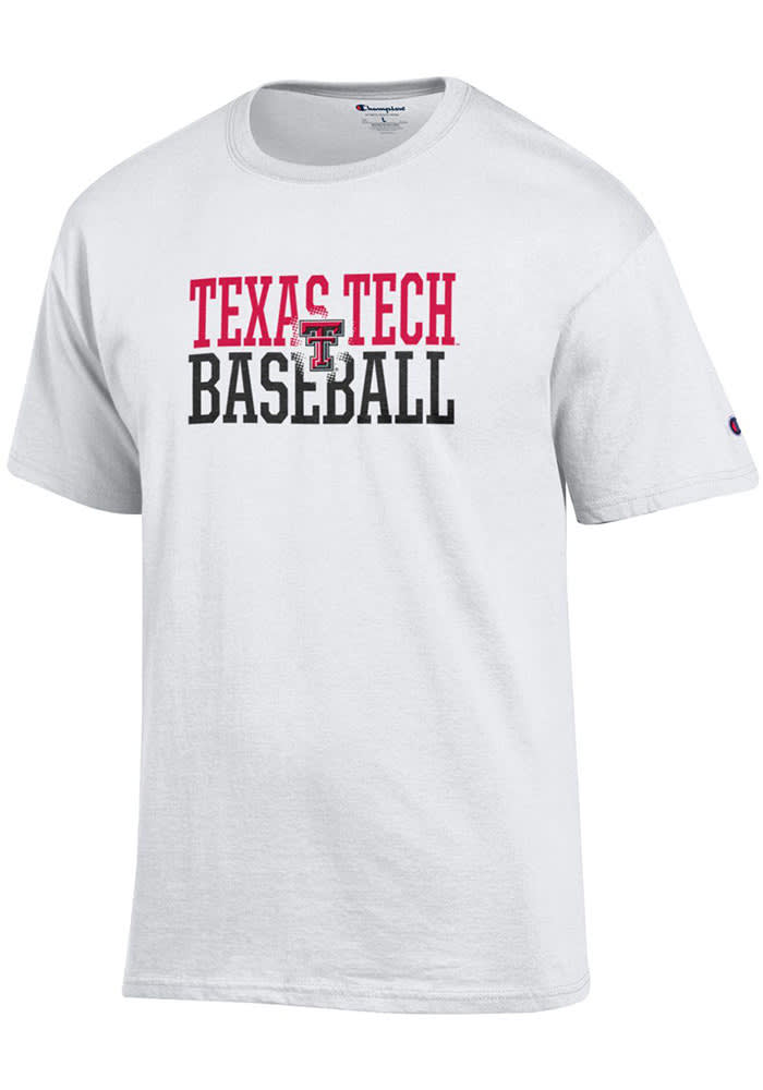 Champion Texas Tech Red Raiders White Baseball Short Sleeve T Shirt