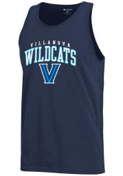 Champion Villanova Wildcats Mens Navy Blue Arch Logo Short Sleeve Tank Top