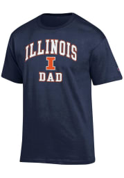 Champion Illinois Fighting Illini Navy Blue Dad Short Sleeve T Shirt