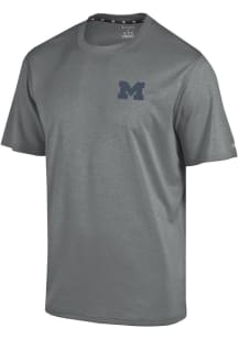 Champion Michigan Wolverines Grey Tonal Logo Short Sleeve T Shirt