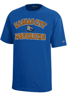 Kansas City Mavericks Youth Blue #1 Design Short Sleeve T-Shirt