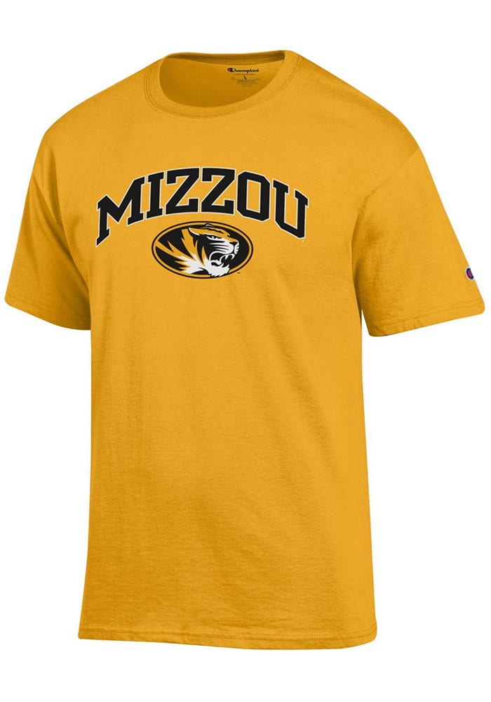 Champion Missouri Tigers Gold Arch Mascot Short Sleeve T Shirt