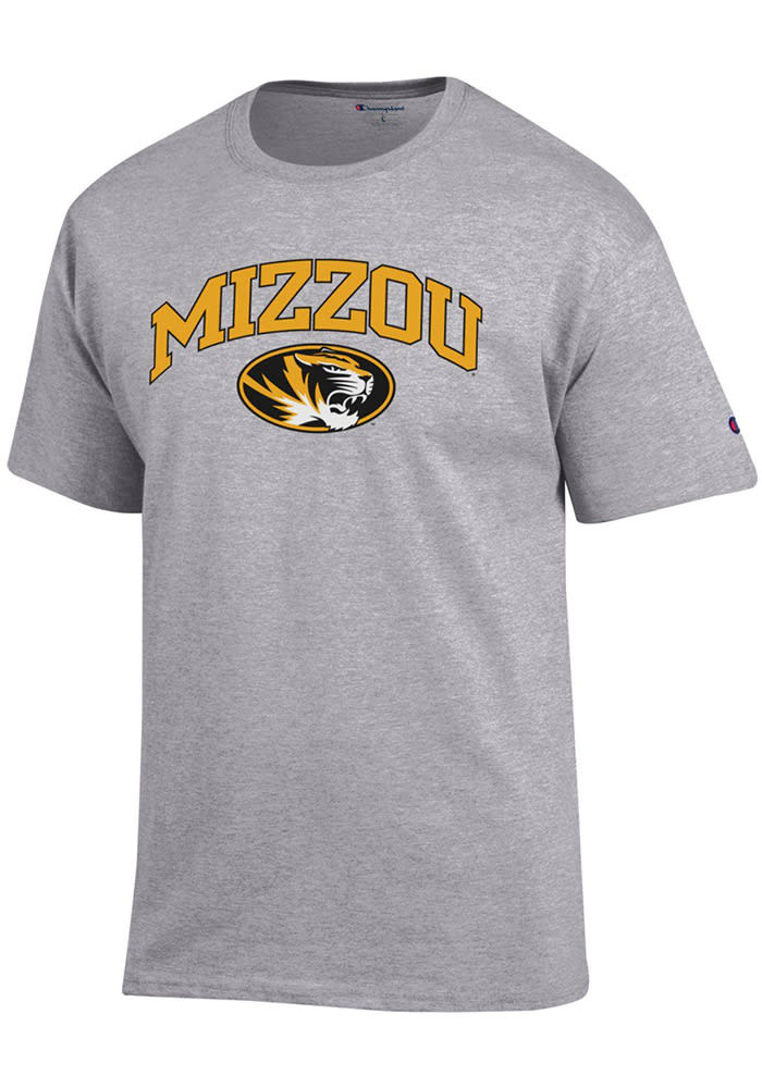 Champion Missouri Tigers Grey Arch Mascot Short Sleeve T Shirt