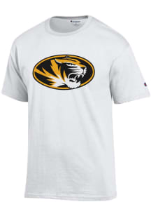 Champion Missouri Tigers White Primary Logo Short Sleeve T Shirt