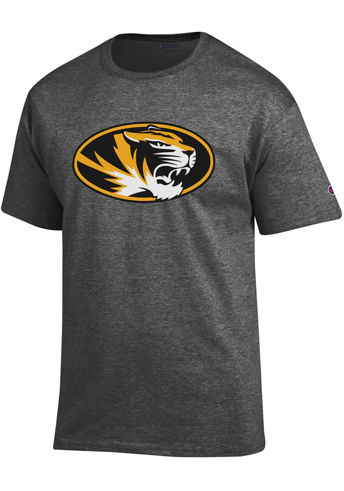 Champion Missouri Tigers Charcoal Primary Logo Short Sleeve T Shirt