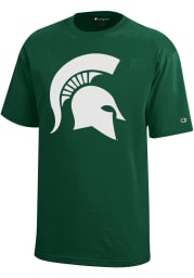 Michigan State Spartans Youth Green Logo Short Sleeve T-Shirt