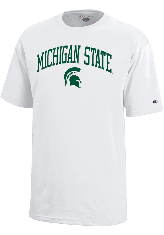 Michigan State Spartans Youth White Arch Short Sleeve T-Shirt