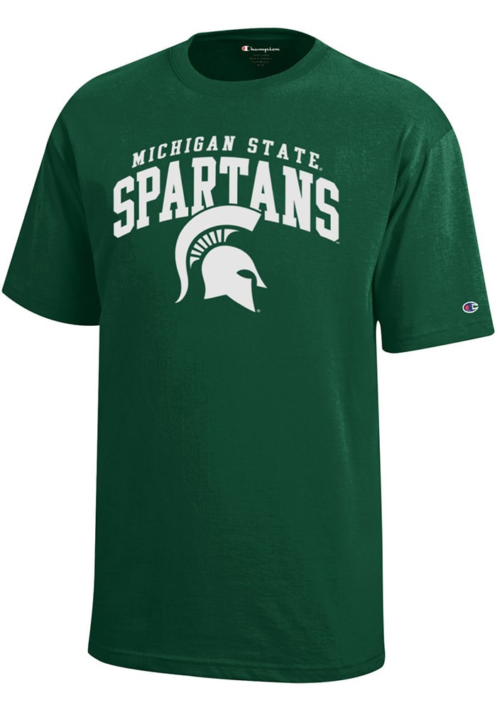 Michigan State Spartans Youth Green Arch Logo Short Sleeve T-Shirt