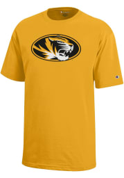 Missouri Tigers Youth Gold Logo Short Sleeve T-Shirt