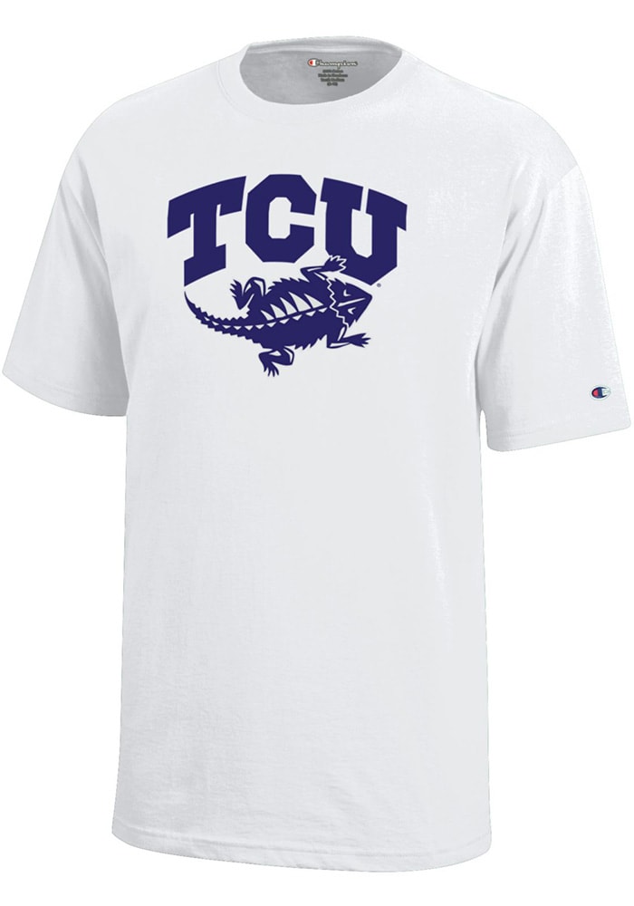 TCU Horned Frogs Youth White Arch Short Sleeve T-Shirt
