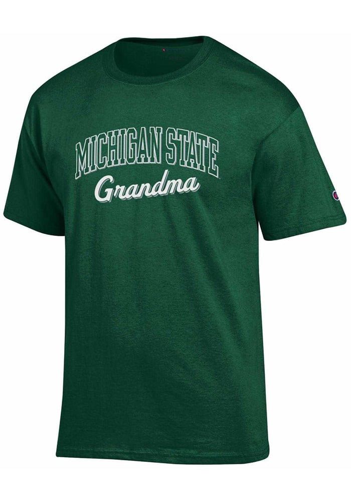 Michigan State Spartans Womens Green Grandma Short Sleeve Unisex Tee