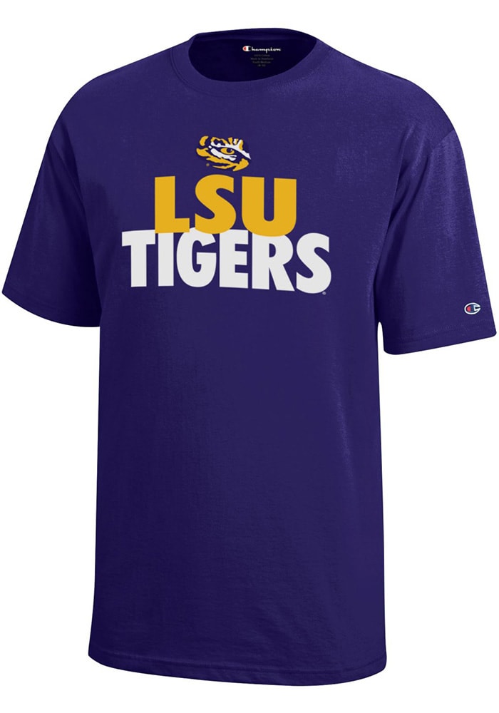 LSU Tigers Youth Purple Bold Short Sleeve T-Shirt