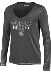 Kansas City Mavericks Womens Grey Hokcey University Long Sleeve T-Shirt