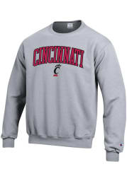 Champion Cincinnati Bearcats Mens Grey Arch Long Sleeve Crew Sweatshirt